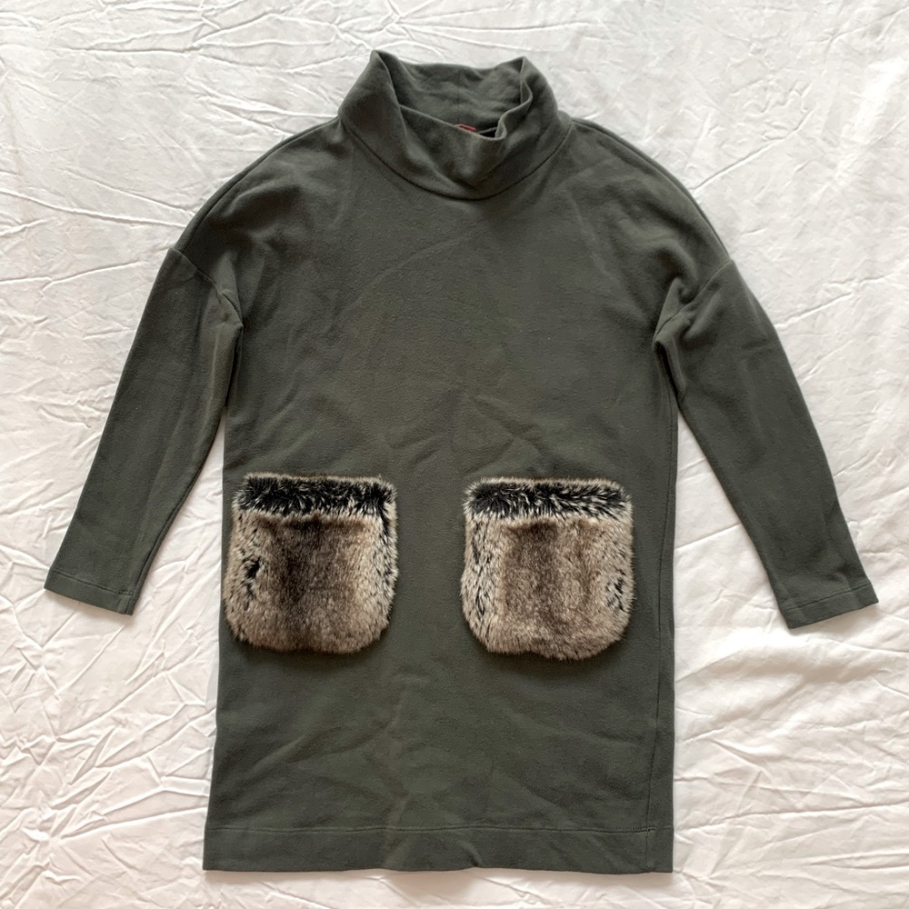 Il Gufo size 8 dress with Faux Fur pockets